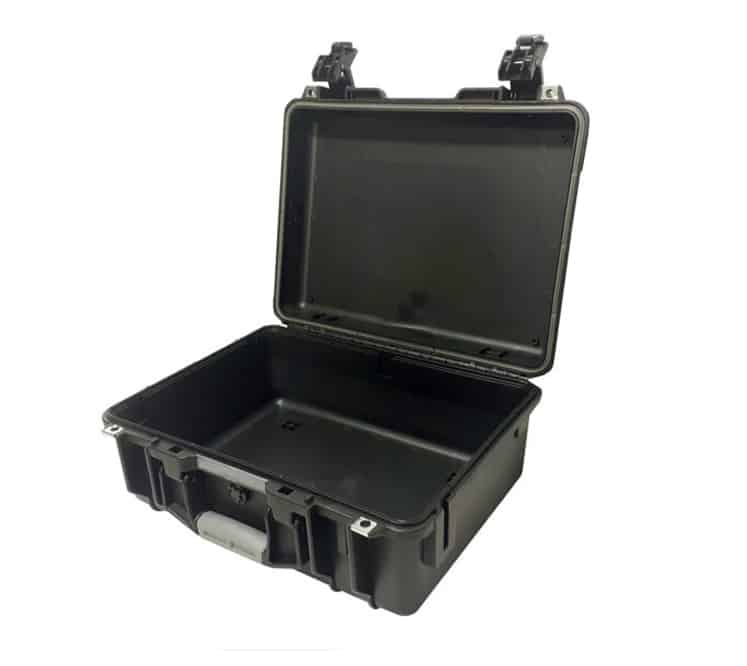 Waterproof plastic tools box with handles  Black hardshell plastic tools  box & tool organizer with foam (optional)
